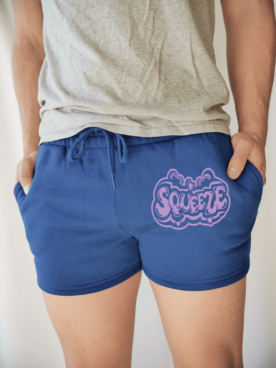 PixelThat Punderwear Shorts Royal Blue / S / Front Squeeze Men's Gym Shorts