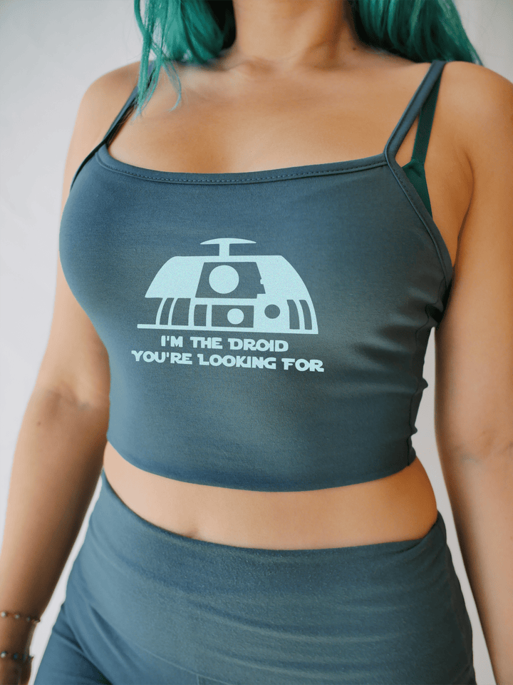 PixelThat Crop Top S / Dusk Teal I'm The Droid You're Looking For Crop Top