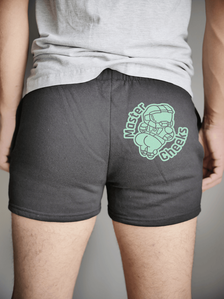PixelThat Punderwear Shorts Black / S / Back Master Cheeks Men's Gym Shorts
