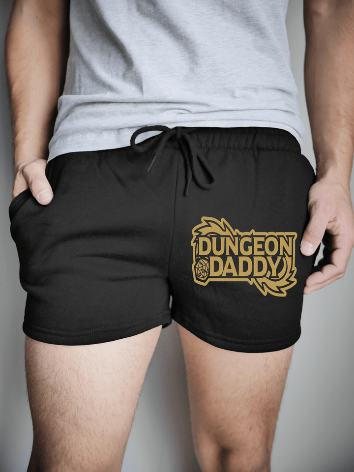 PixelThat Punderwear Shorts Black / S / Front Dungeon Daddy Gym Shorts