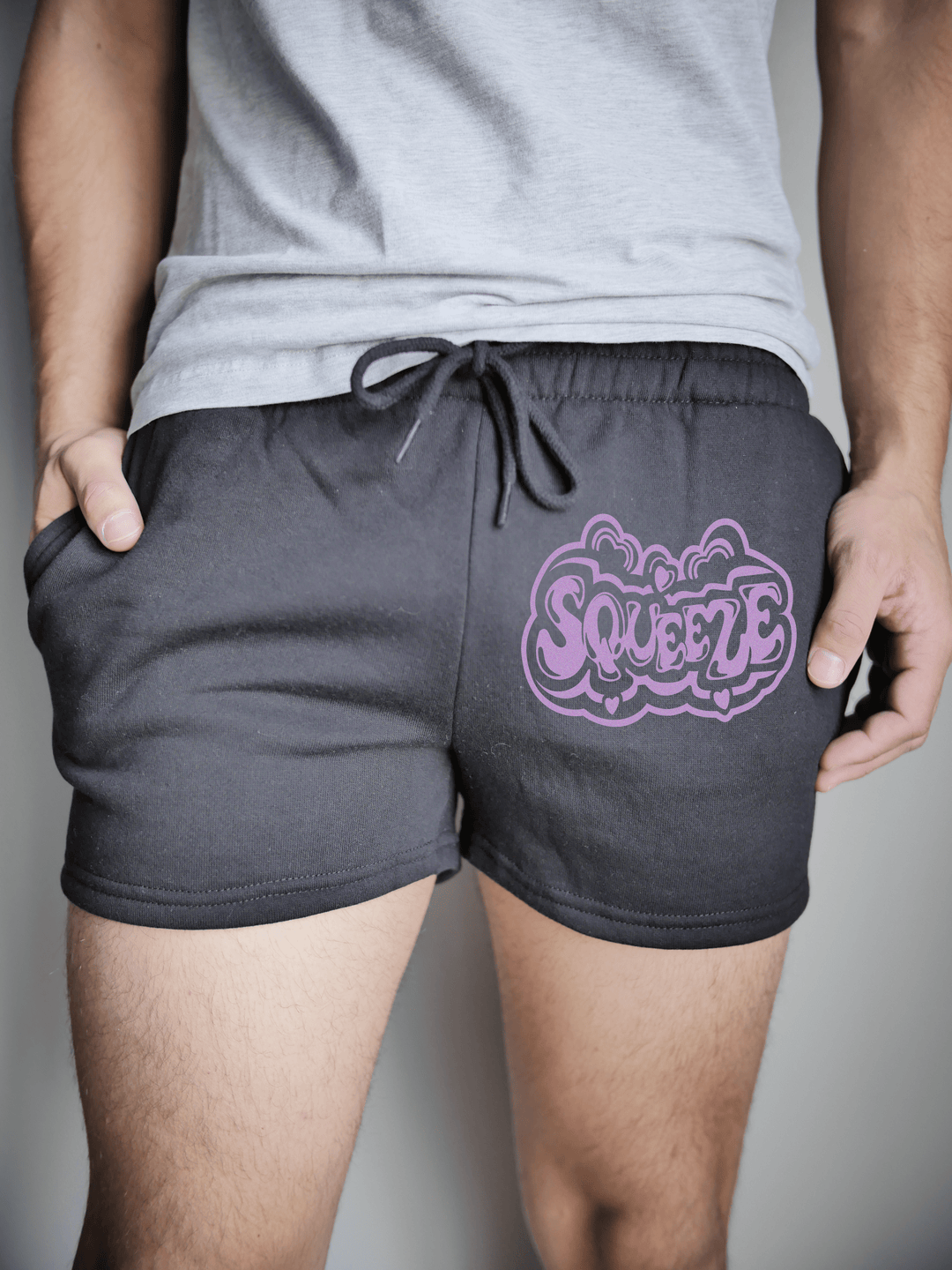 PixelThat Punderwear Shorts Black / S / Front Squeeze Men's Gym Shorts