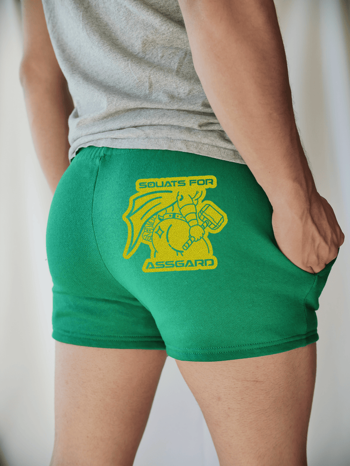 PixelThat Punderwear Shorts Kelly Green / S / Back Squats For ASSgard Men's Gym Shorts
