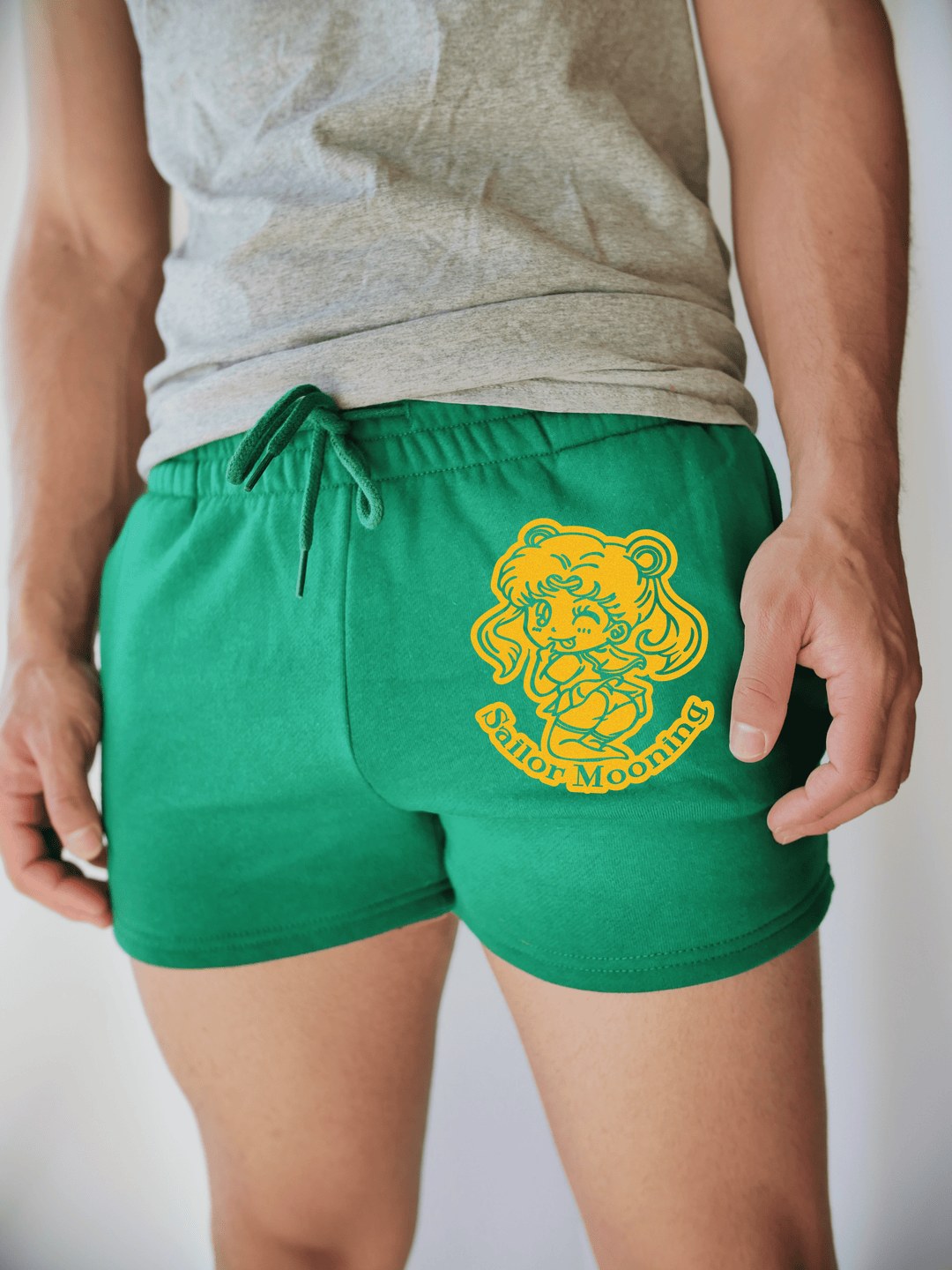 PixelThat Punderwear Shorts Kelly Green / S / Front Sailor Mooning Men's Gym Shorts