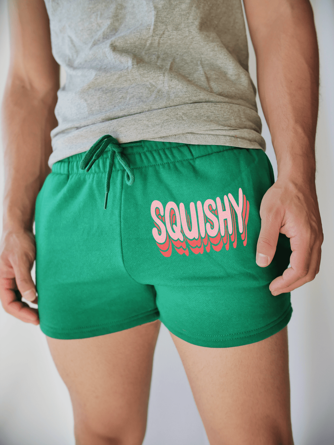 PixelThat Punderwear Shorts Kelly Green / S / Front Squishy Men's Gym Shorts