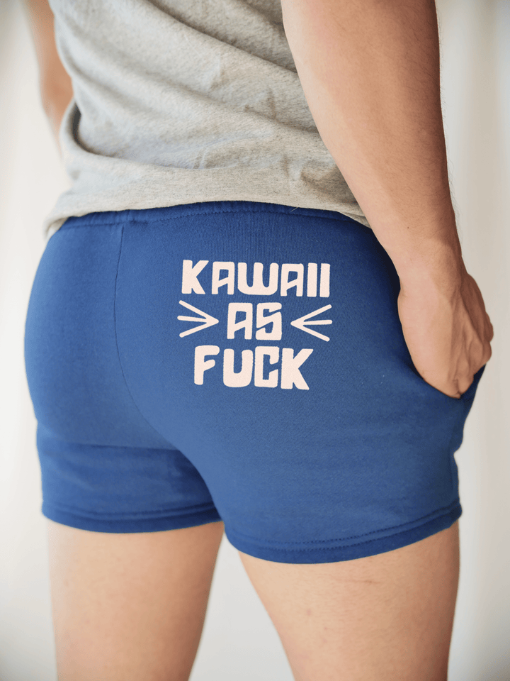 PixelThat Punderwear Shorts Royal Blue / S / Back Kawaii AF Men's Gym Shorts