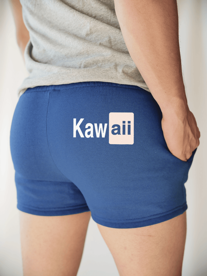 PixelThat Punderwear Shorts Royal Blue / S / Back Kawaii Men's Gym Shorts