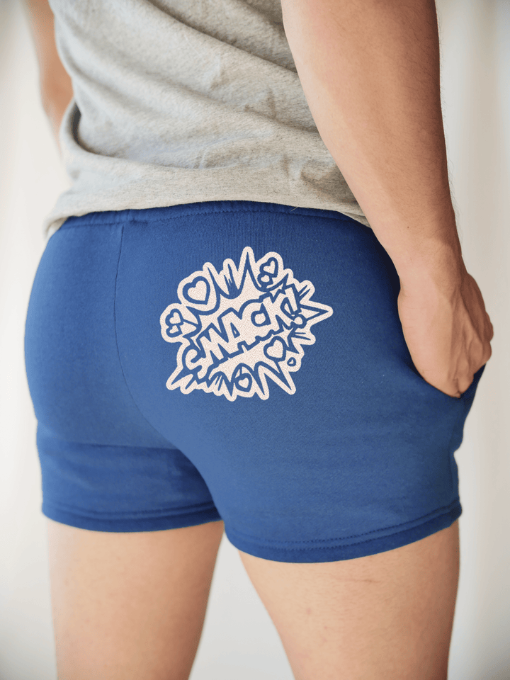 PixelThat Punderwear Shorts Royal Blue / S / Back Smack! Men's Gym Shorts