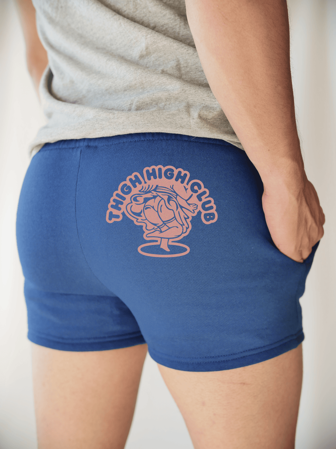 PixelThat Punderwear Shorts Royal Blue / S / Back Thigh High Club Men's Gym Shorts