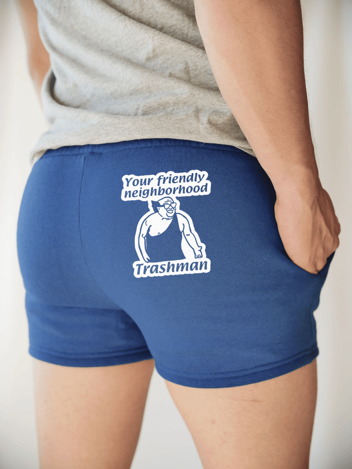 PixelThat Punderwear Shorts Royal Blue / S / Back Trashman Men's Gym Shorts