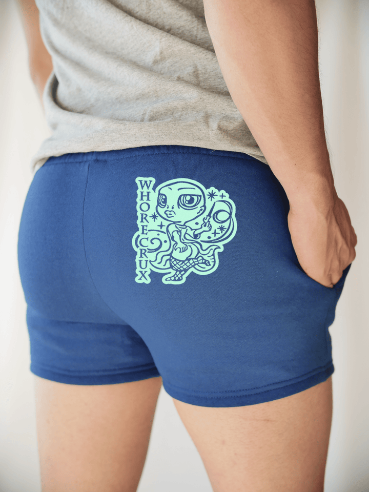 PixelThat Punderwear Shorts Royal Blue / S / Back Whorecrux Men's Gym Shorts