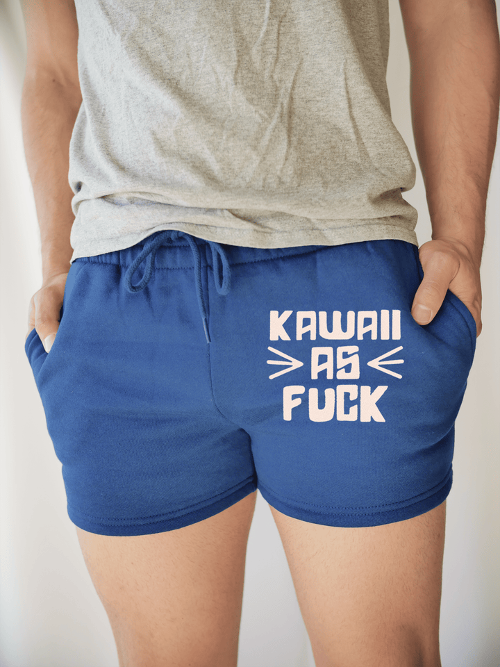 PixelThat Punderwear Shorts Royal Blue / S / Front Kawaii AF Men's Gym Shorts