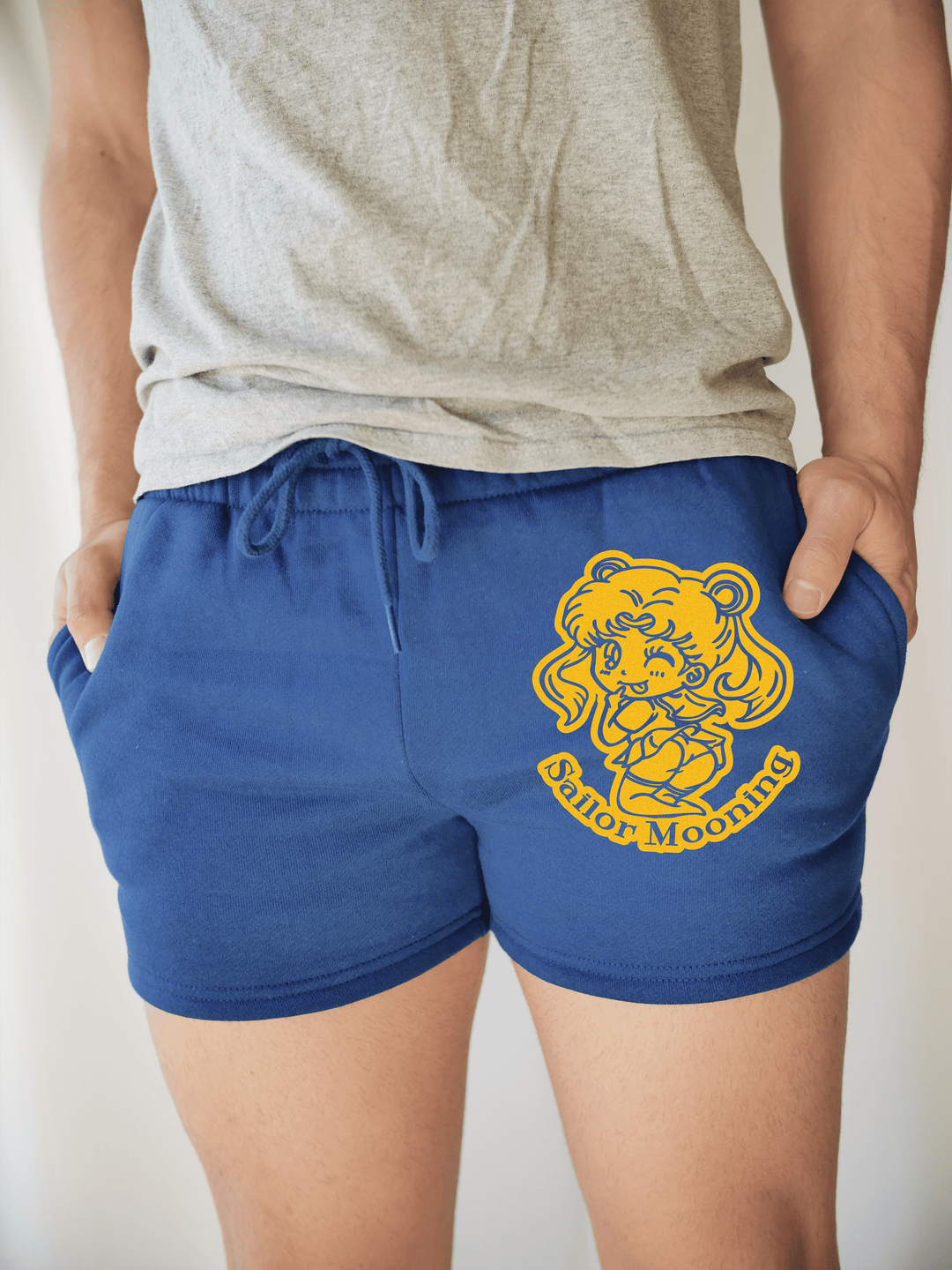 PixelThat Punderwear Shorts Royal Blue / S / Front Sailor Mooning Men's Gym Shorts