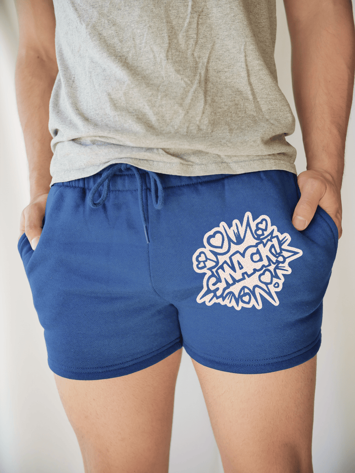 PixelThat Punderwear Shorts Royal Blue / S / Front Smack! Men's Gym Shorts