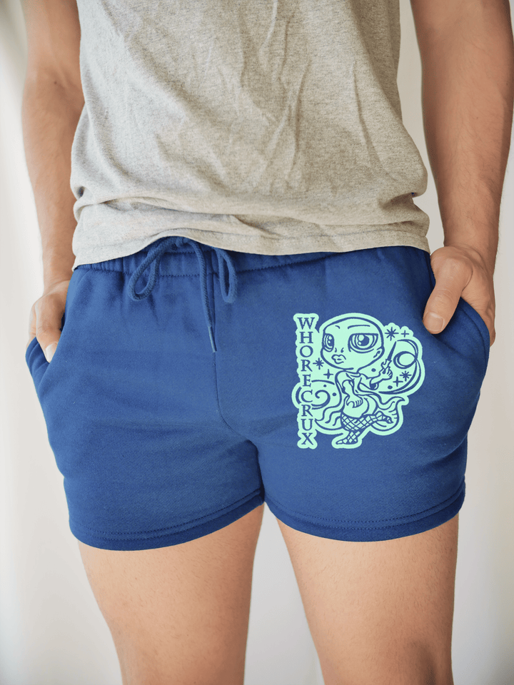PixelThat Punderwear Shorts Royal Blue / S / Front Whorecrux Men's Gym Shorts