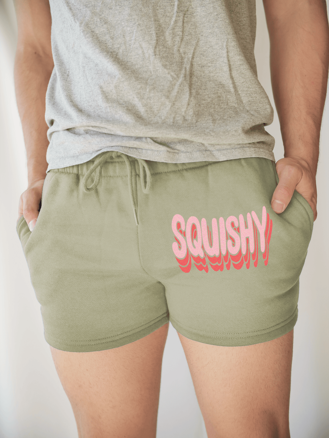 PixelThat Punderwear Shorts Sage / S / Front Squishy Men's Gym Shorts