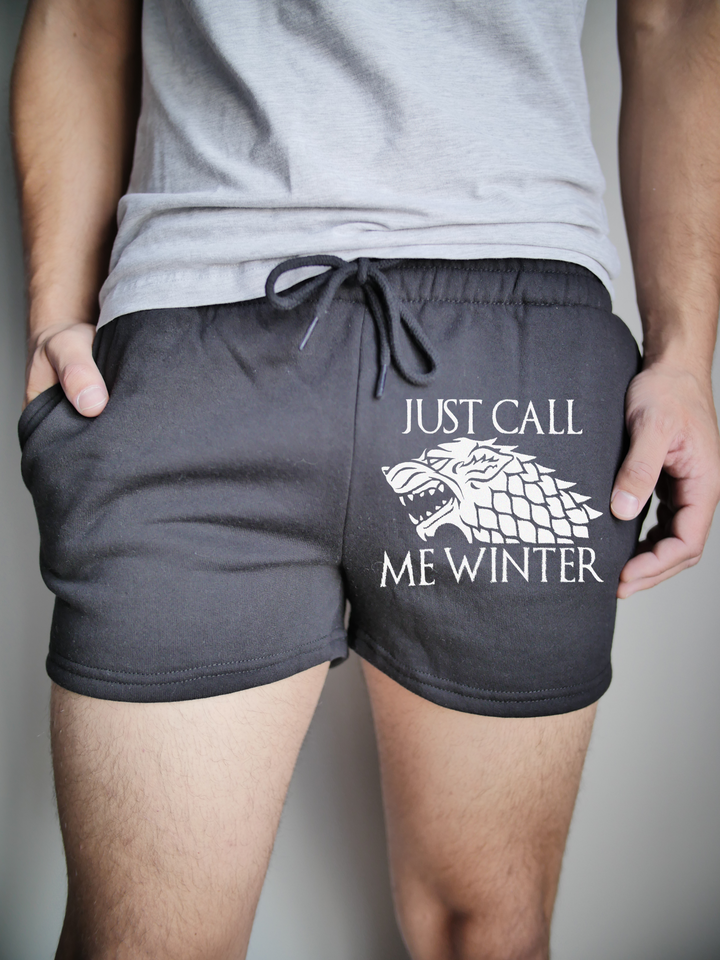 Just Call Me Winter Men's Gym Shorts