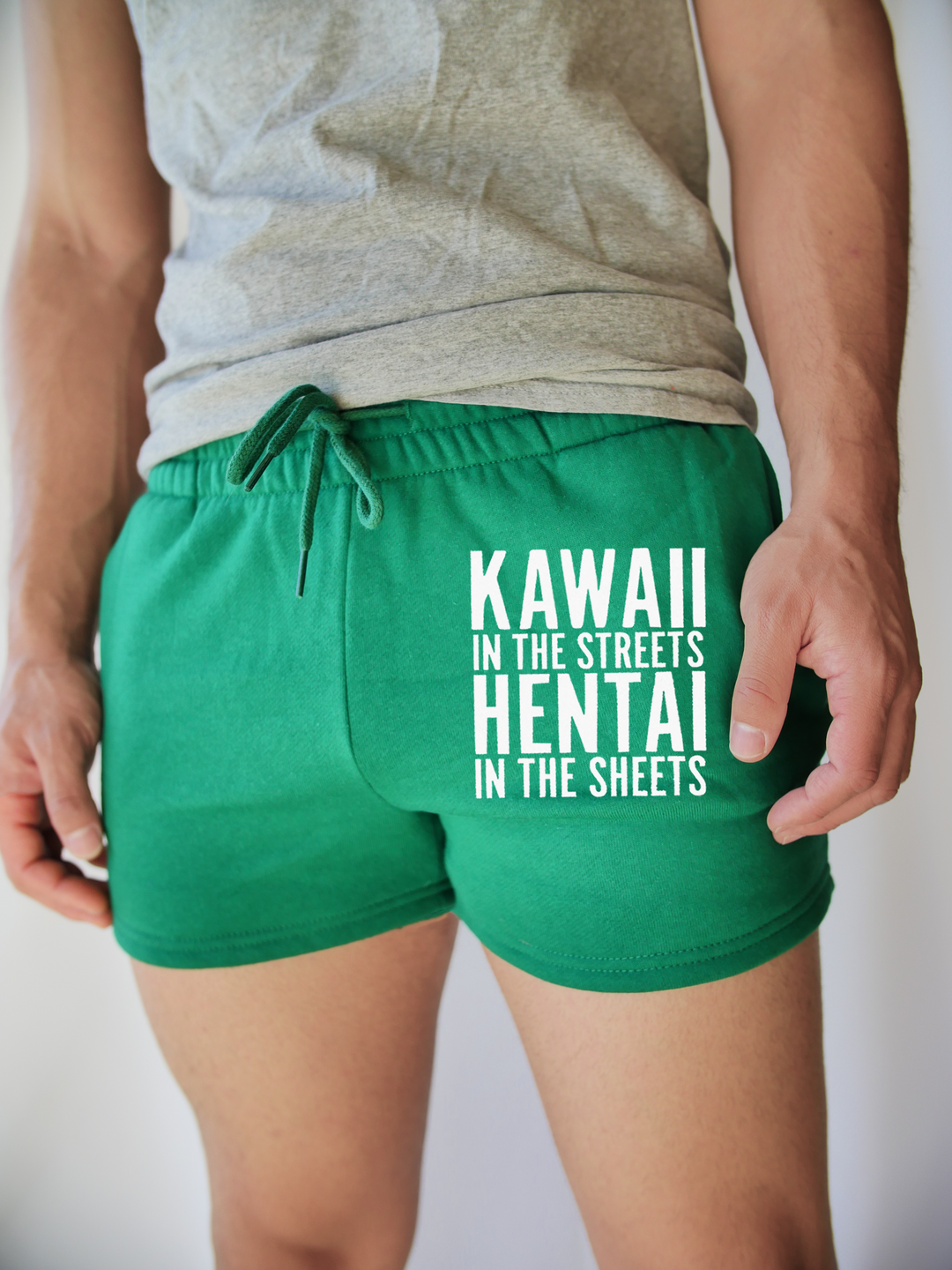 Kawaii Hentai Men's Gym Shorts