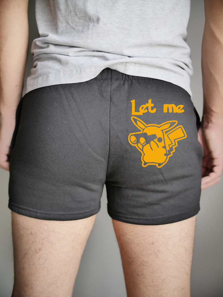 Let Me Peek-at-chu Men's Gym Shorts