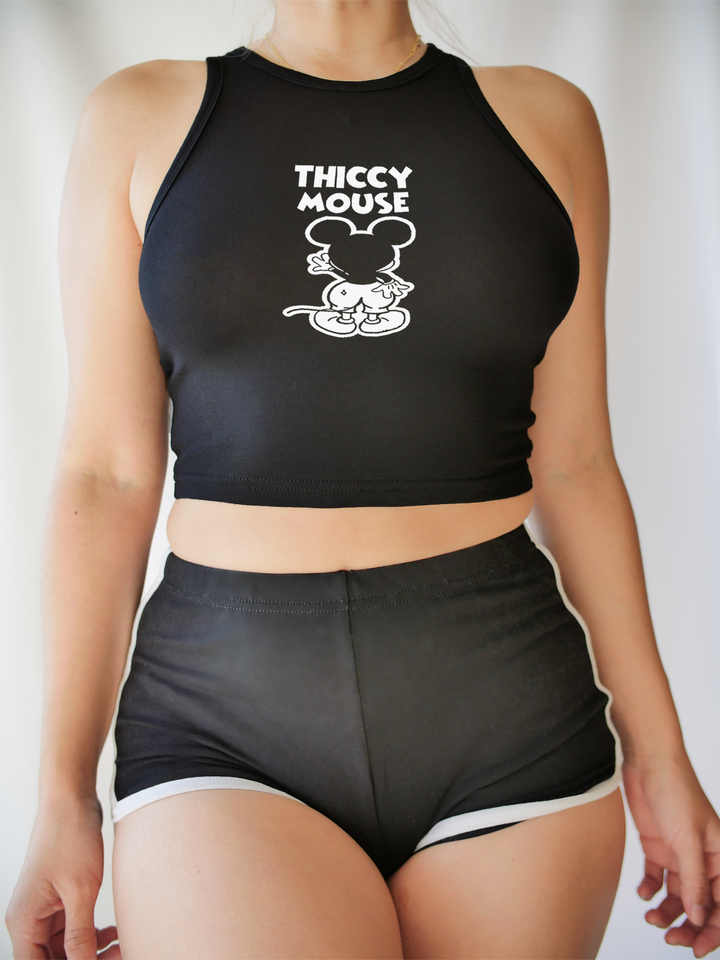 Thiccy Mouse Cropped Tank Top
