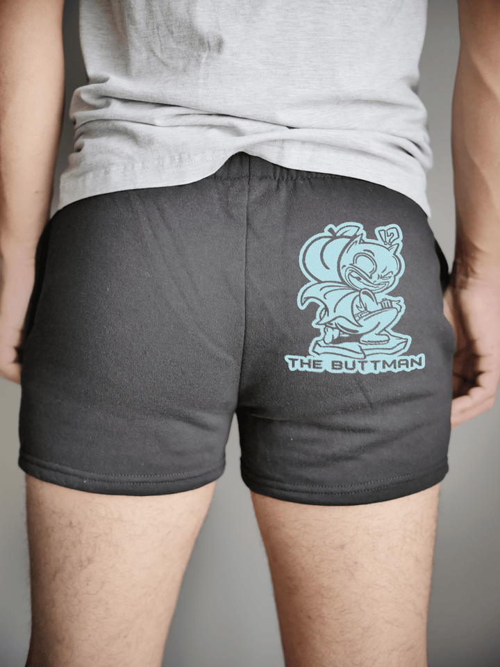 PixelThat Punderwear Shorts Black / Small / Back The Buttman Men's Gym Shorts
