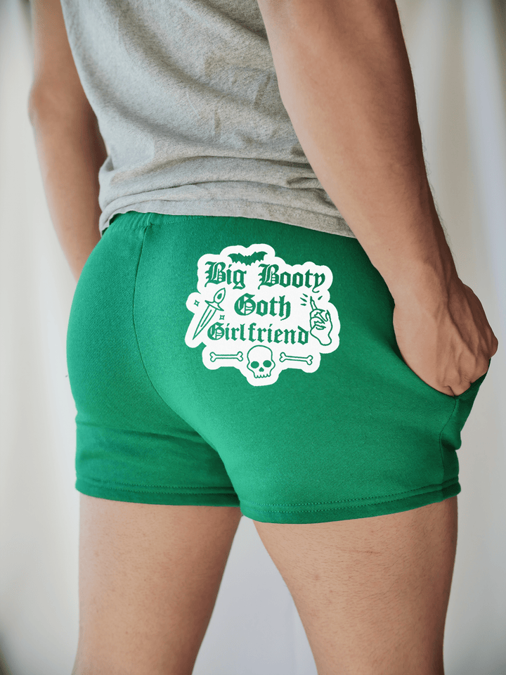 PixelThat Punderwear Shorts Kelly Green / S / Back Big Booty Goth Girlfriend Men's Gym Shorts