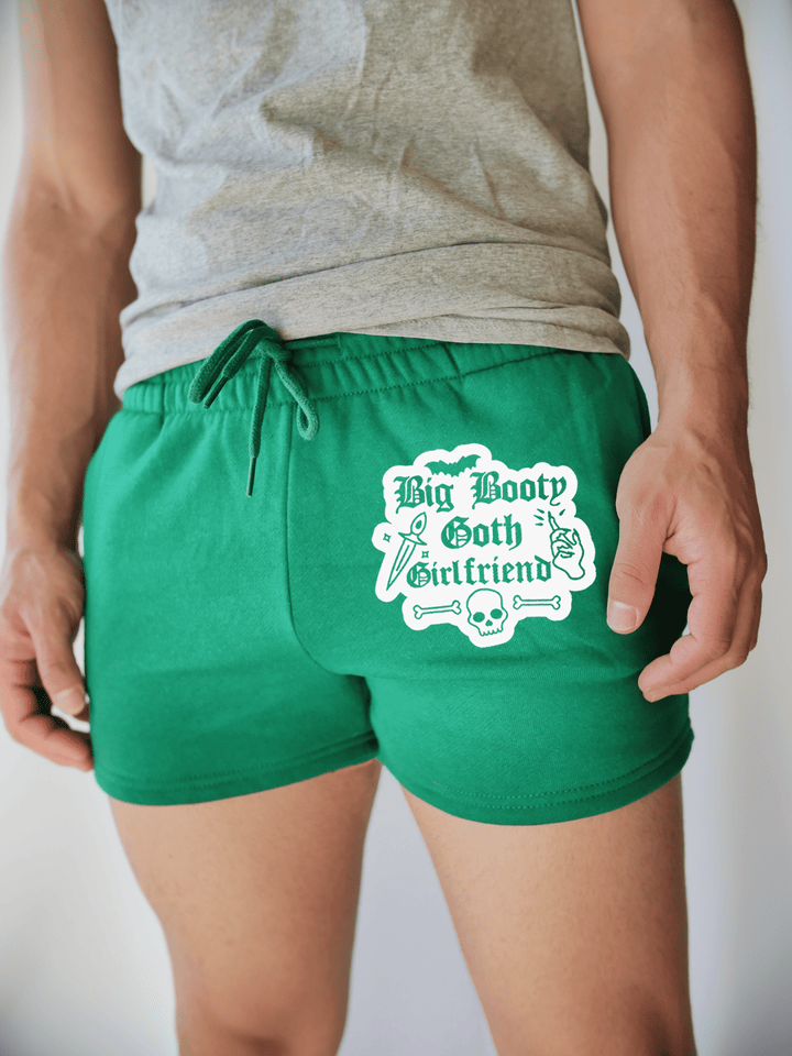 PixelThat Punderwear Shorts Kelly Green / S / Front Big Booty Goth Girlfriend Men's Gym Shorts
