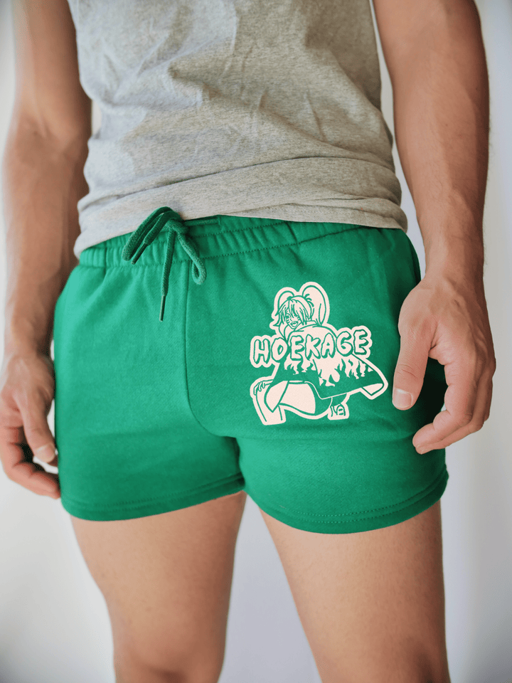 PixelThat Punderwear Shorts Kelly Green / S / Front Hoekage Men's Gym Shorts