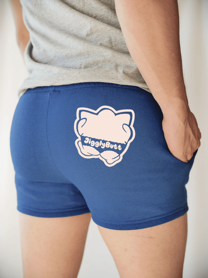 PixelThat Punderwear Shorts Royal Blue / S / Back JigglyButt Men's Gym Shorts