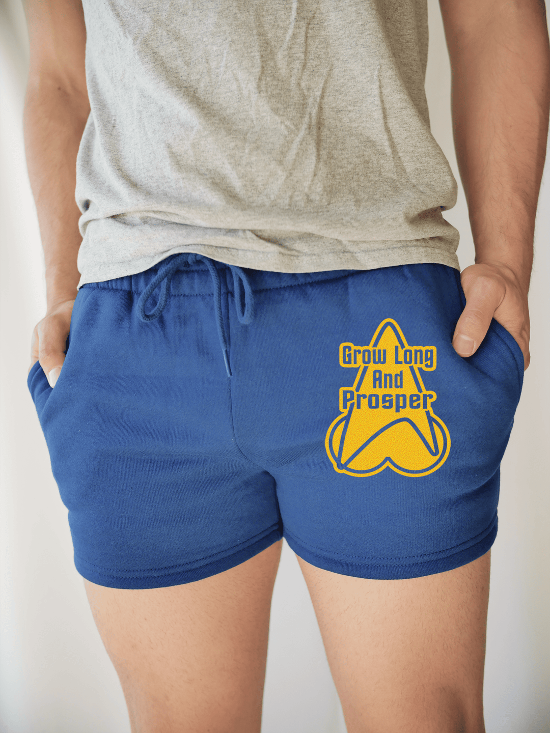 PixelThat Punderwear Shorts Royal Blue / S / Front Grow Long And Prosper Men's Gym Shorts